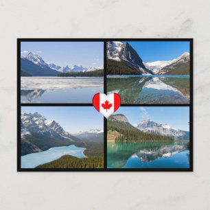 Bekende meren en landschappen in West-Canada Briefkaart