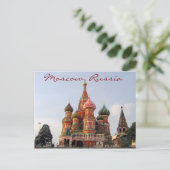 Bekende Moskou St. Basil's Cathedrale Briefkaart (Staand voorkant)