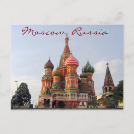 Bekende Moskou St. Basil's Cathedrale Briefkaart