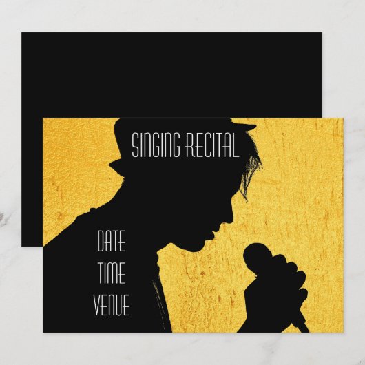 Bekende overweging retro-vocale prestaties kaart (Voorkant / Achterkant)