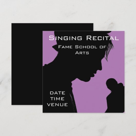 Bekende overweging retro-vocale prestaties kaart (Voorkant / Achterkant)