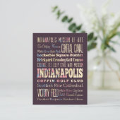 Bekende plaatsen van Indianapolis, Indiana. Briefkaart (Staand voorkant)