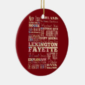 Bekende plaatsen van Lexington Fayette, Kentucky. Keramisch Ornament (Rechts)