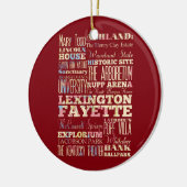 Bekende plaatsen van Lexington Fayette, Kentucky. Keramisch Ornament (Links)