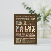 Bekende plaatsen van Saint Louis, Missouri. Briefkaart (Staand voorkant)
