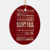 Bekende plaatsen van Saint Paul, Minnesota. Keramisch Ornament (Rechts)