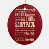 Bekende plaatsen van Saint Paul, Minnesota. Keramisch Ornament (Links)