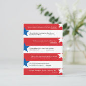 Bekende presidentiële noteringen + Man voor de vro Briefkaart (Staand voorkant)