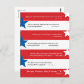 Bekende presidentiële noteringen + Man voor de vro Briefkaart (Voorkant / Achterkant)