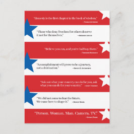 Bekende presidentiële noteringen + Man voor de vro Briefkaart