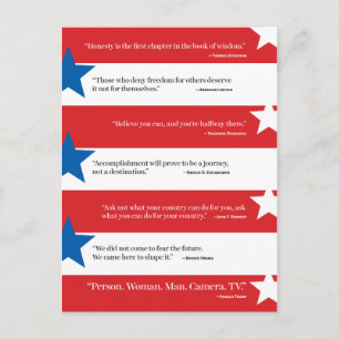 Bekende presidentiële noteringen + Man voor de vro Briefkaart