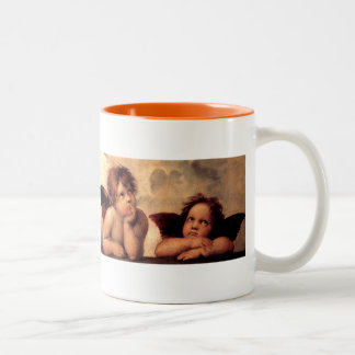Bekende Raphael CHERUBS-schilderende Afbeelding, A Tweekleurige Koffiemok