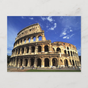 Bekende ruïnes van het Coliseum in Rome, Italië Briefkaart