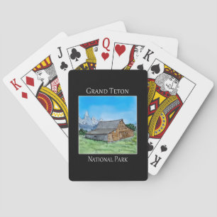 Bekende schuur in de Mormon Row, Grote Teton NP Pokerkaarten