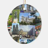 Bekende Sights Paris Foto Collage Keramisch Ornament (Links)