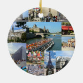 Bekende Sights Paris Foto Collage Keramisch Ornament (Achterkant)