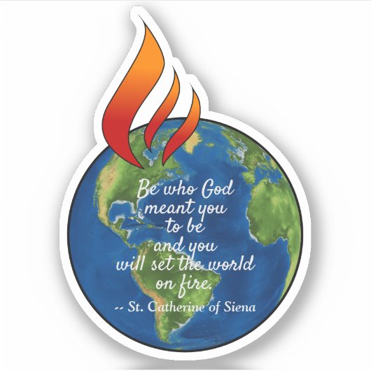 Bekende St. Catherine van Siena Quote - 1Up Sticker (Voorkant)