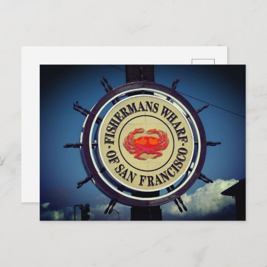Bekende stad van de Wharf Pier-haven van de visser Feestdagenkaart (Voorkant / Achterkant)