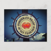 Bekende stad van de Wharf Pier-haven van de visser Feestdagenkaart (Voorkant)