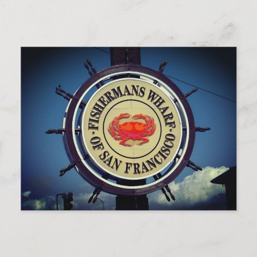 Bekende stad van de Wharf Pier-haven van de visser Feestdagenkaart (Voorkant)