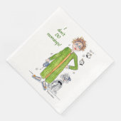 Bekende Uitdrukking Ik Doe Geen Ochtenden Caricatu Servet (Hoek)