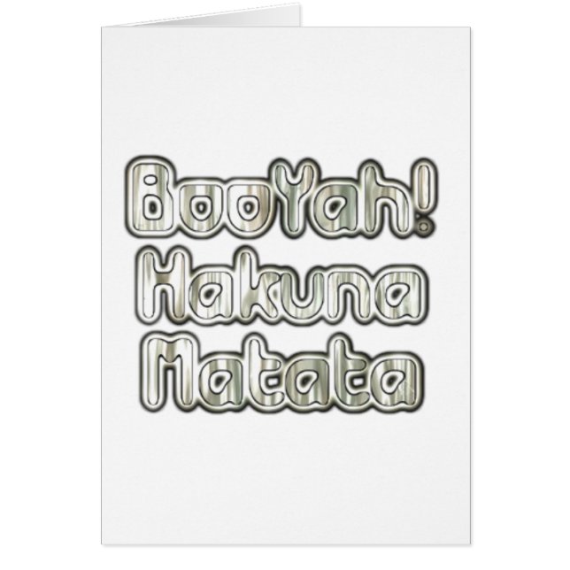 Bekende Vintage BooYah Hakuna Matata Afbeelding Ka (Voorkant)