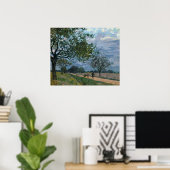 Bekende visuele kunsten Alfred Sisley de weg van V Poster (Thuiskantoor)
