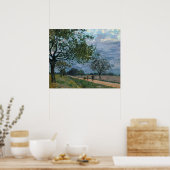 Bekende visuele kunsten Alfred Sisley de weg van V Poster (Keuken)