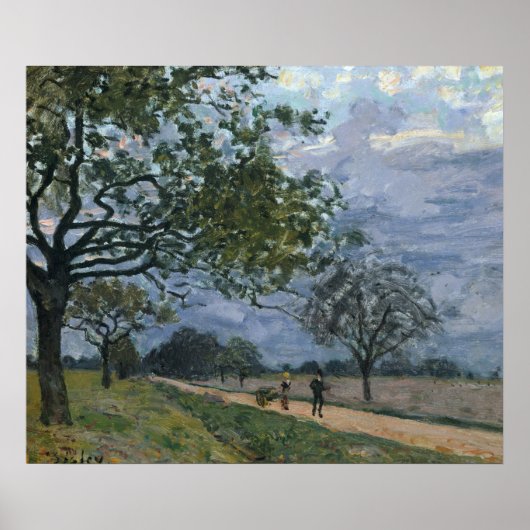 Bekende visuele kunsten Alfred Sisley de weg van V Poster (Voorkant)
