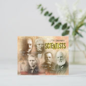 Bekende wetenschappers uit de 19e eeuw briefkaart (Staand voorkant)
