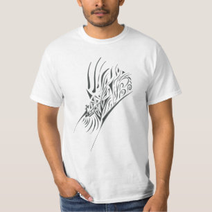Bekende Zwarte Witte Abstracte Stam Tattookunst T-shirt