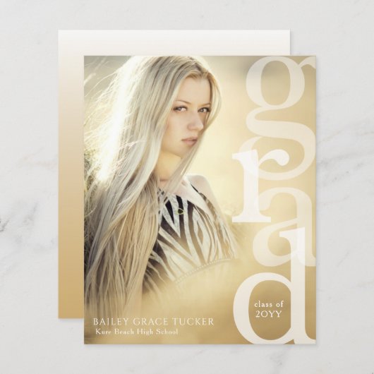 Bekendmaking afstudeerder Overlay Budget Gold Afst (Voorkant / Achterkant)