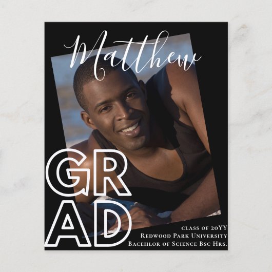 Bekendmaking Afstuderen BUDGET PHOTO Moderne klass (Voorkant)