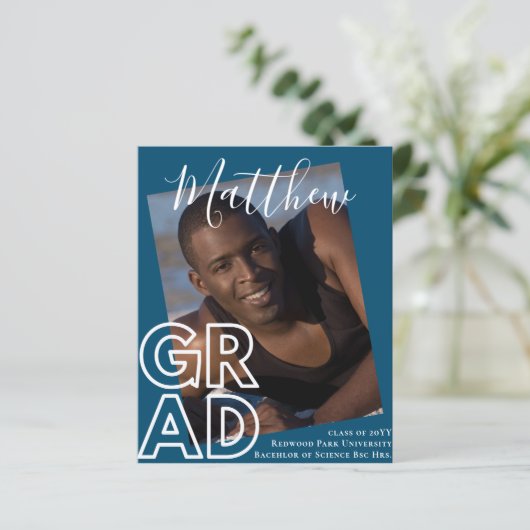 Bekendmaking Afstuderen BUDGET PHOTO Moderne klass (Staand voorkant)