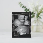 Bekendmaking afstuderen Celebration Black & White Kaart (Staand voorkant)