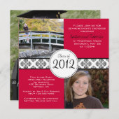 Bekendmaking Afstuderen Classy Square Kaart (Voorkant / Achterkant)