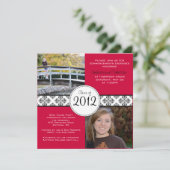 Bekendmaking Afstuderen Classy Square Kaart (Staand voorkant)