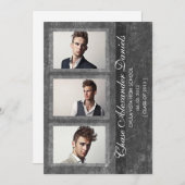 Bekendmaking Afstuderen Grunge Black 2013 Aankondiging (Voorkant / Achterkant)