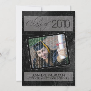Bekendmaking Afstuderen Grunge Texture (zwart) Kaart