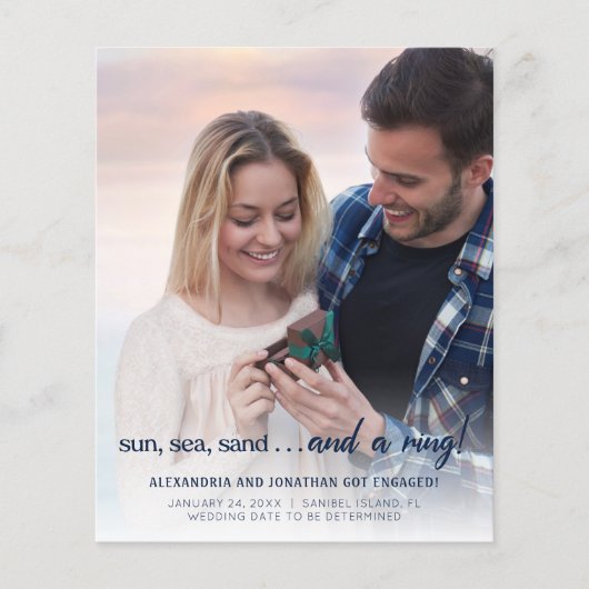 Bekendmaking budget Beach Photo Verloving (Voorkant)