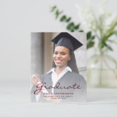 Bekendmaking budget foto Afstuderen Burgundy (Staand voorkant)