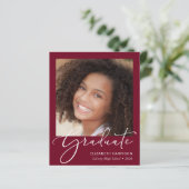 Bekendmaking budget foto Afstuderen Burgundy (Staand voorkant)