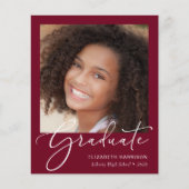 Bekendmaking budget foto Afstuderen Burgundy (Voorkant)