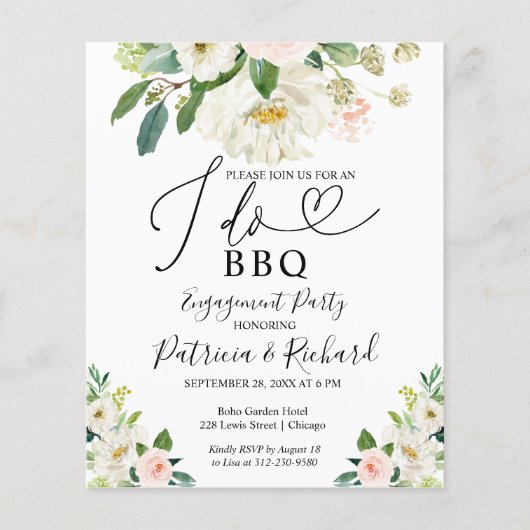 Bekendmaking budget I DO BBQ Engagement Party (Voorkant)