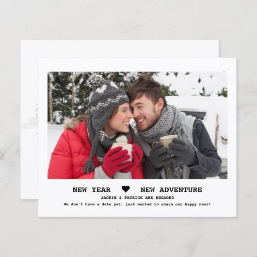 Bekendmaking budget Rustic Photo Verloving (Voorkant / Achterkant)