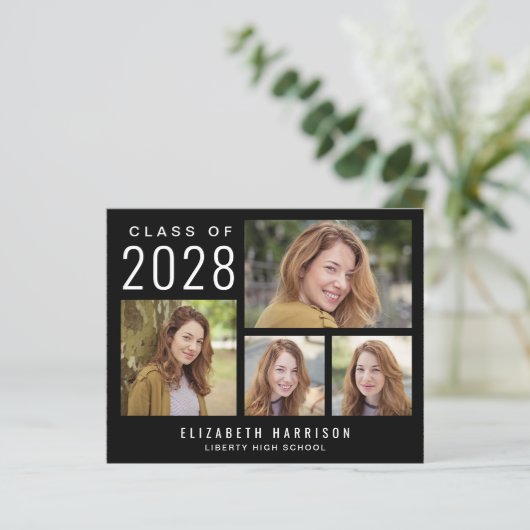 Bekendmaking budgetfotoCollage Black Afstuderen (Staand voorkant)