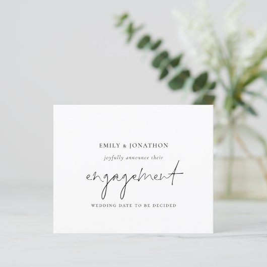 Bekendmaking budgetminimalistisch fotoVerloving (Staand voorkant)