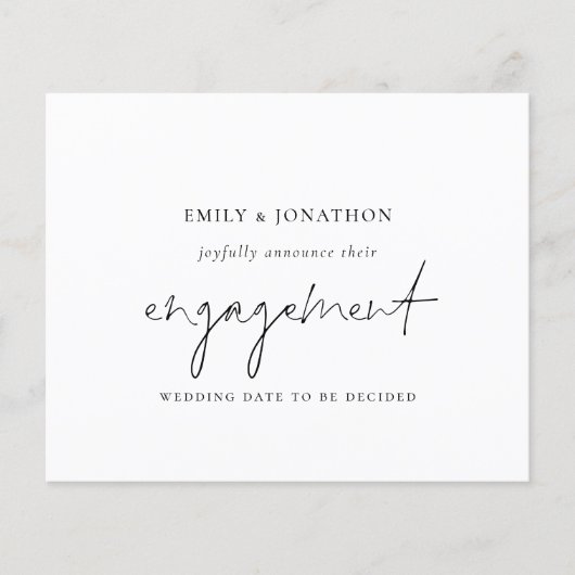 Bekendmaking budgetminimalistisch fotoVerloving (Voorkant)