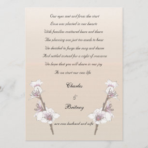 Bekendmaking Cherry Blossom elopement Aankondiging