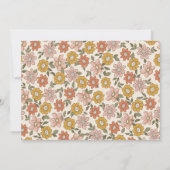 Bekendmaking Girl Birth | Floral Photo Birth Kaart (Achterkant)